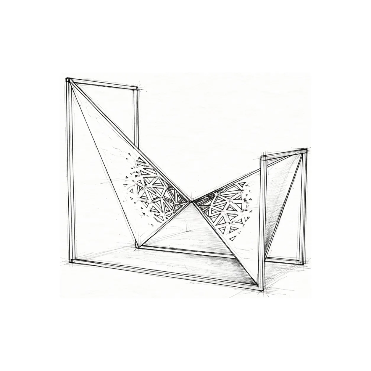 Asas e o Tempo — 200 × 200 × 150 cm