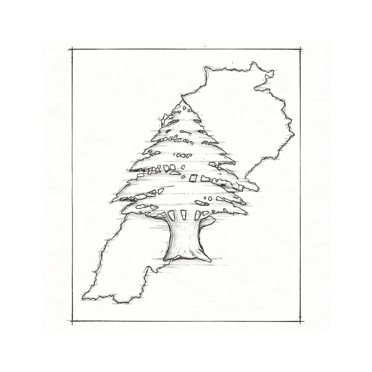 Cedro do Líbano — 100 × 125 × 5 cm