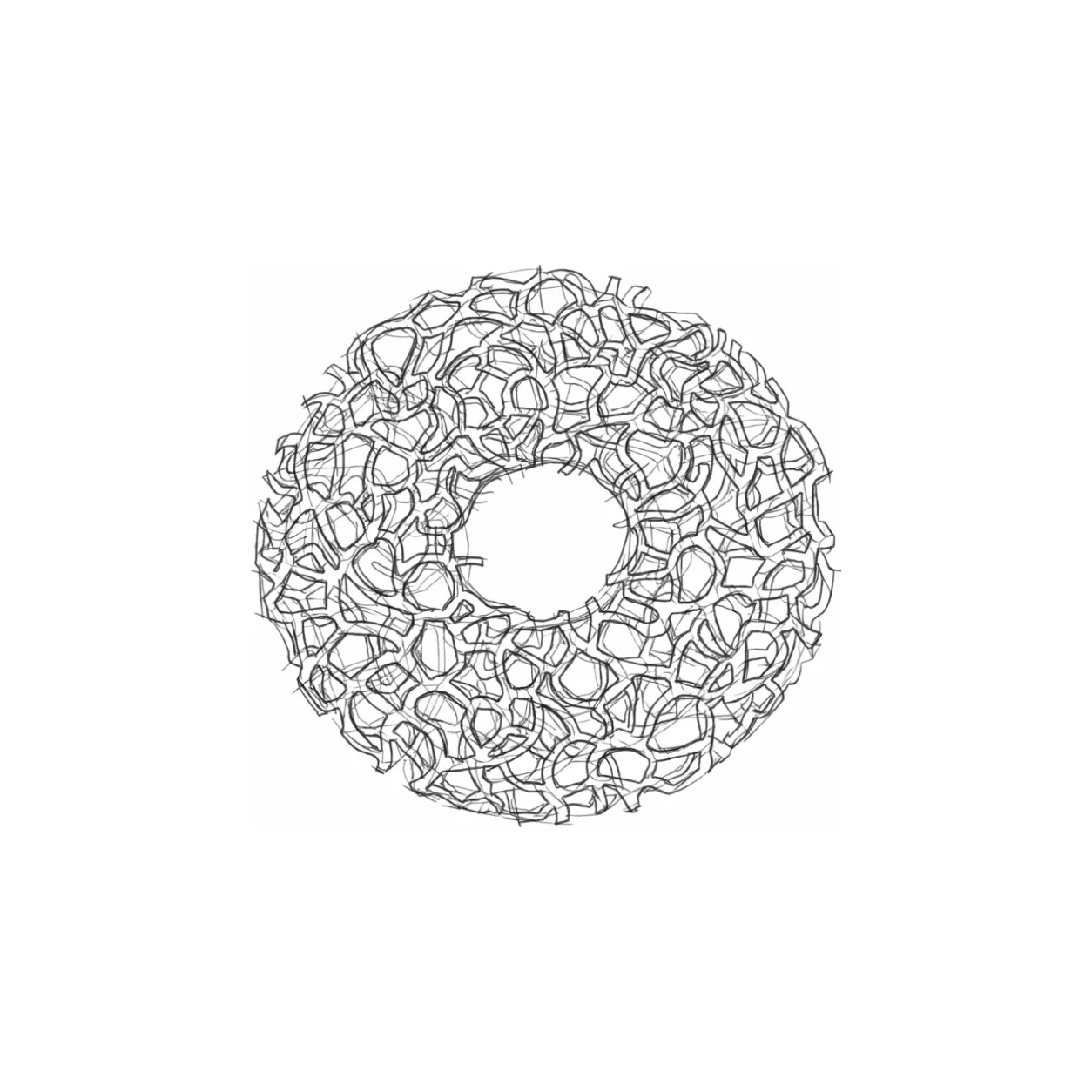 Fios Circular — 80 × 80 × 30 cm