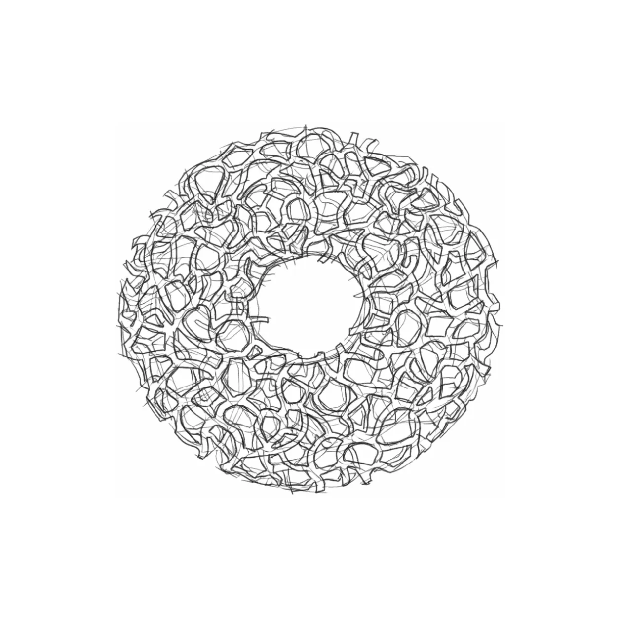 Fios Circular — 100 × 100 × 30 cm