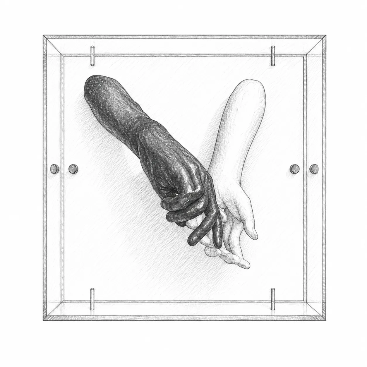 Juntos — 35 × 35 × 16 cm